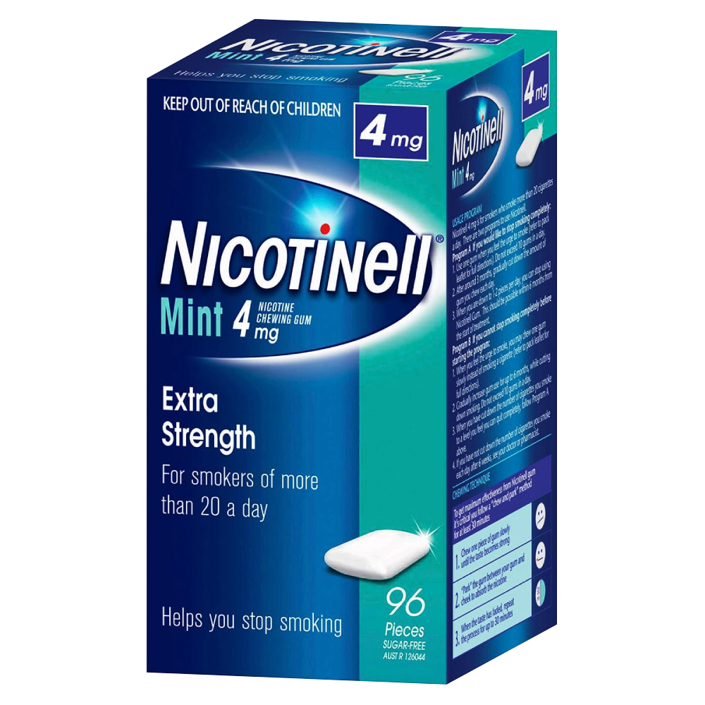 Nicotinell Chewing Gum Nicotine 4mg 96 Pieces – Mint