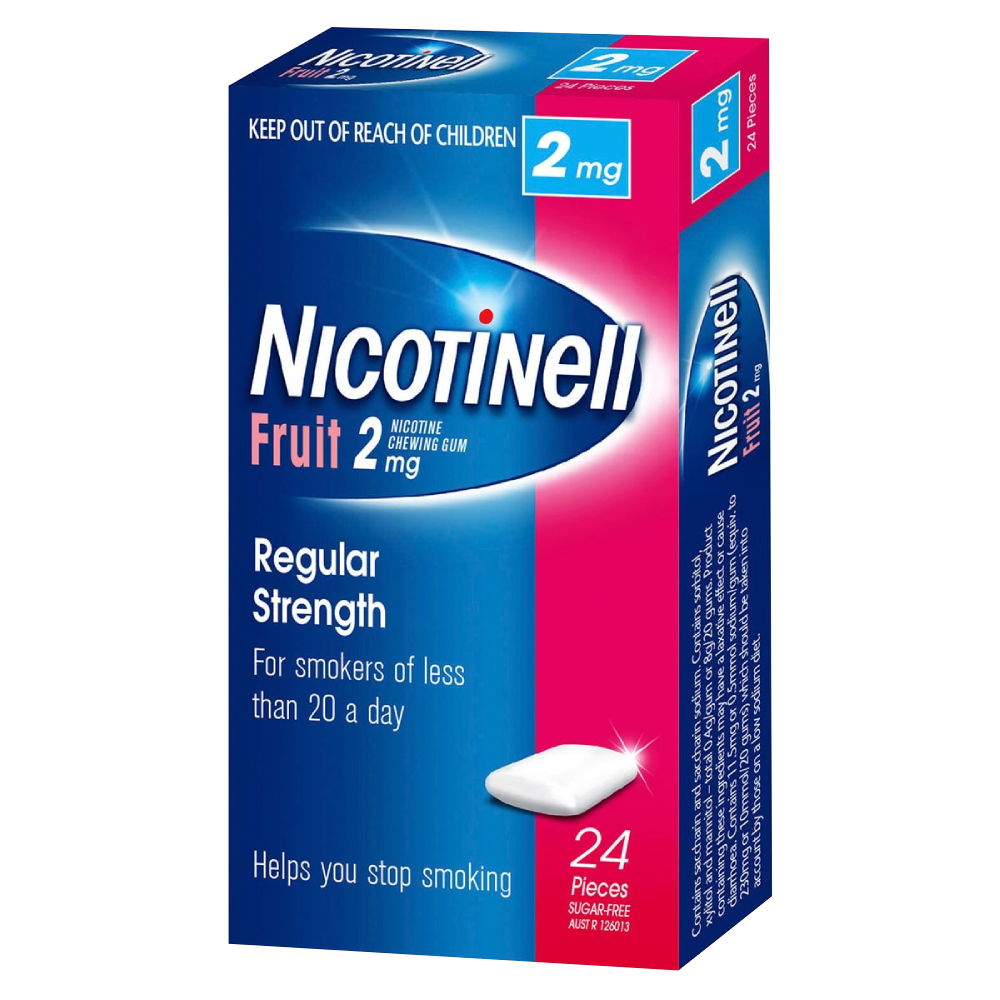 Nicotinell Chewing Gum Nicotine 2mg 24 Pieces – Fruit