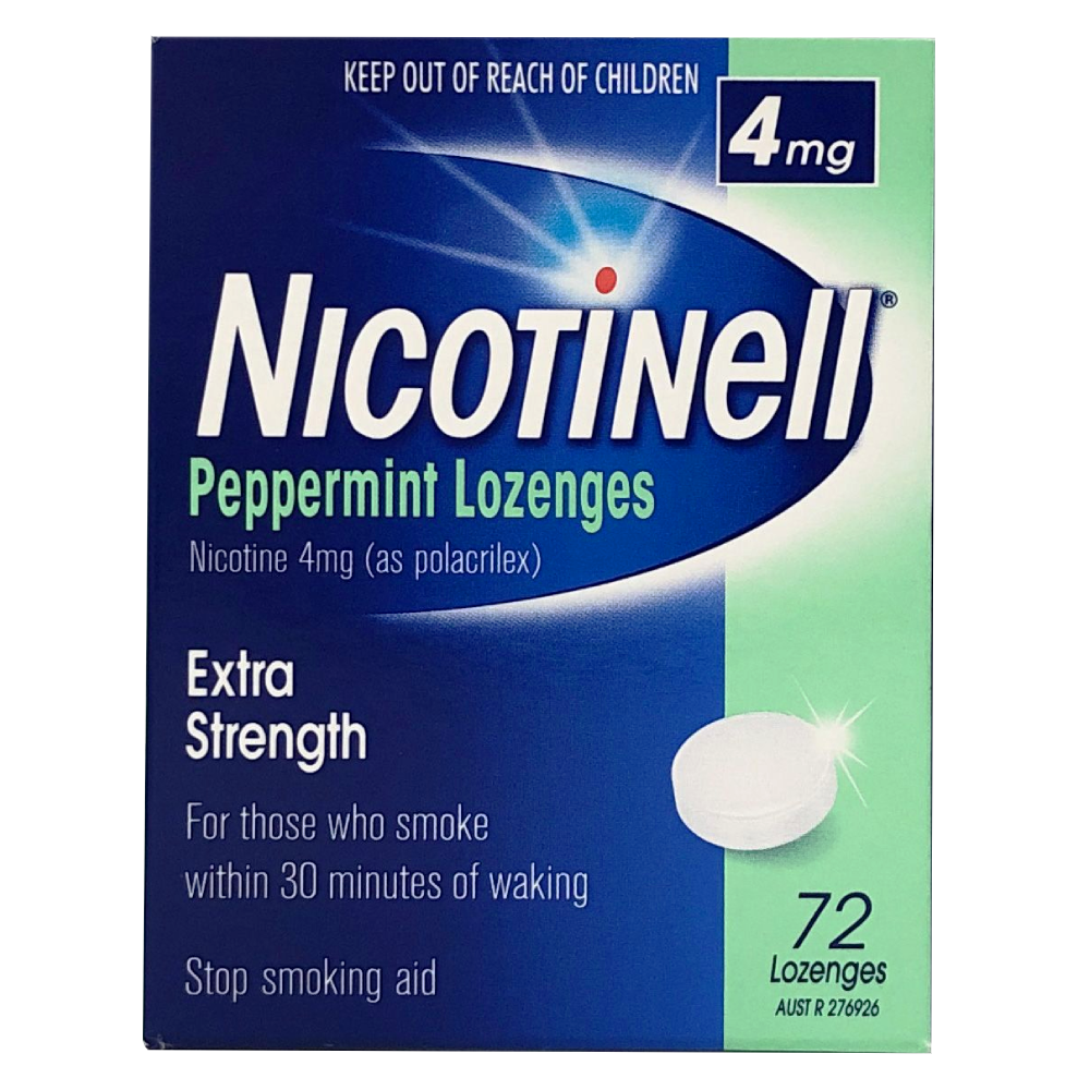 Nicotinell Extra Strength 4mg 72 Lozenges – Peppermint