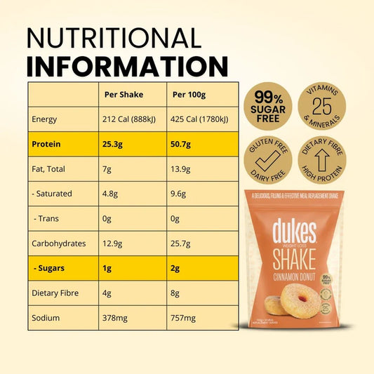Dukes® Weight Loss Shake Cinnamon Donut 700g