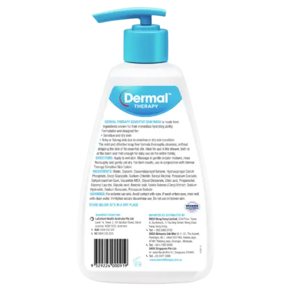Dermal Therapy Sensitive Skin Wash 1 Litre Pump