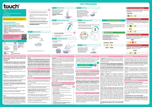 TouchBio UTI Test For Self Test - Detection Of Urinary Tract Infection - 2 Tests