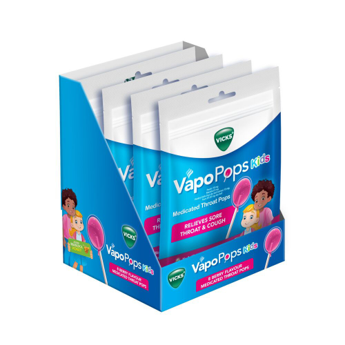 Vicks VapoPops Kids Medicated Throat Pops 8 Pack