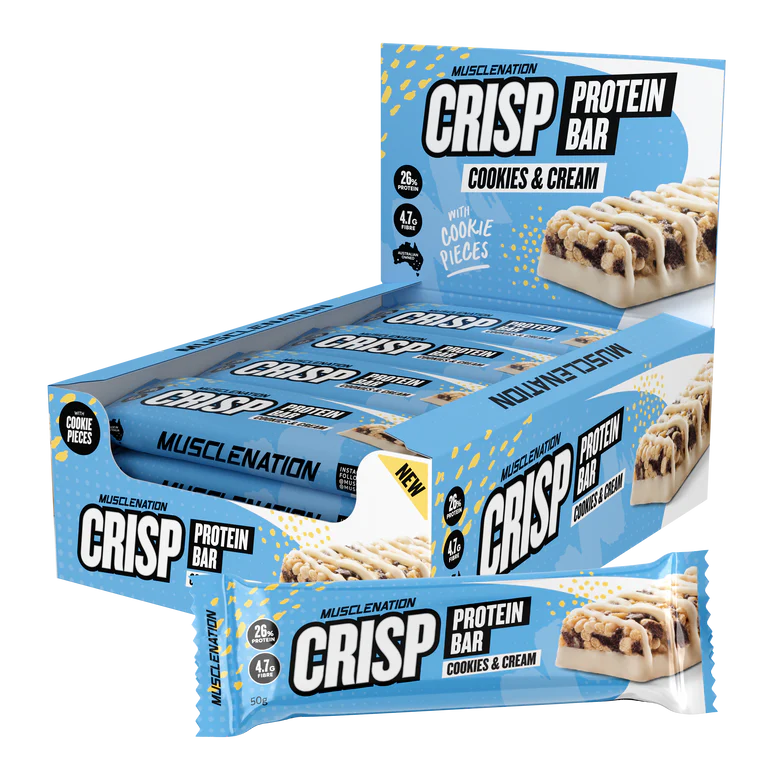 Muscle Nation Protein Custard Bar Cookies & Cream 60g Box of 12