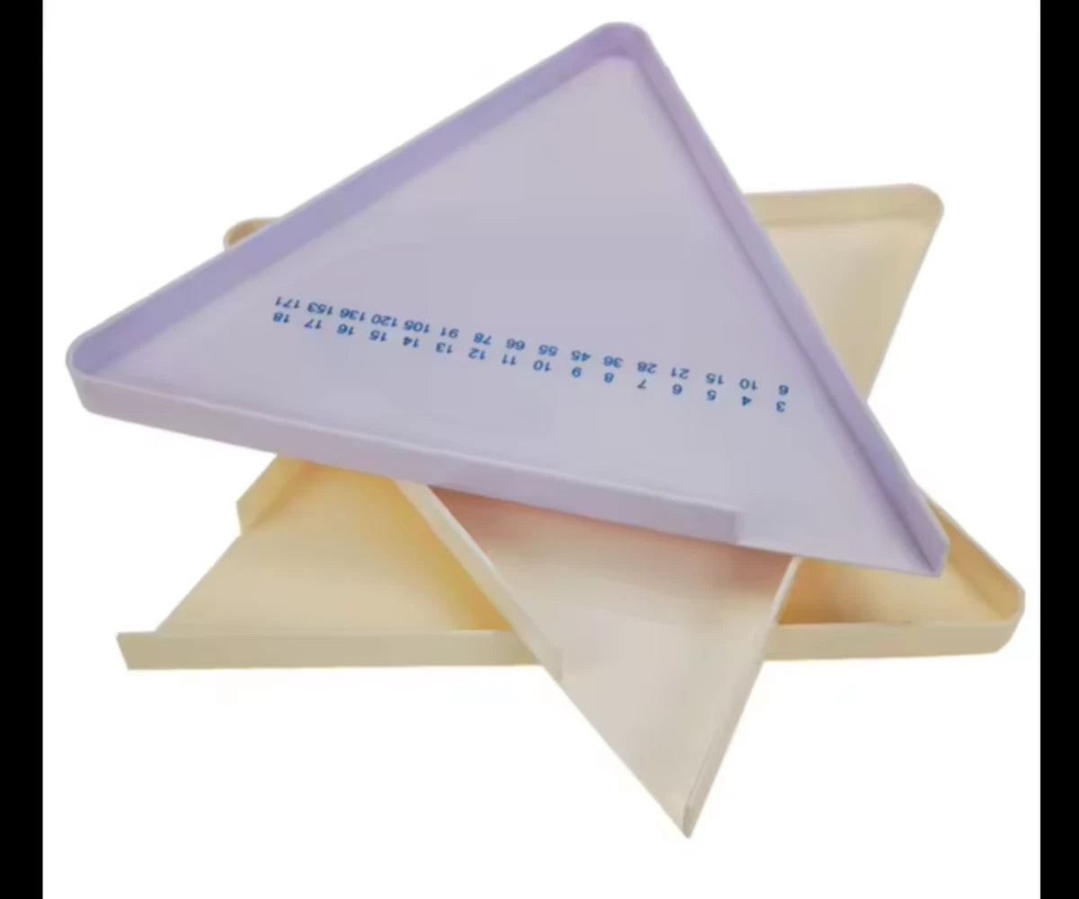 Triangle Pill Dispenser Counting Tray Pill Box