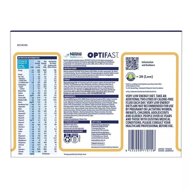 Optifast VLCD Shake 18 x 53g Sachets