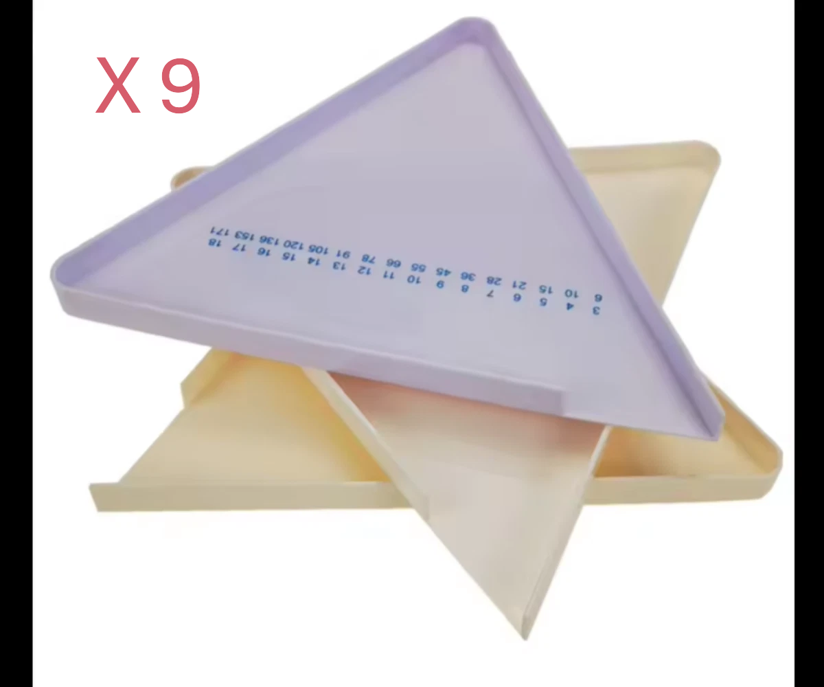 Triangle Pill Dispenser Counting Tray Pill Box