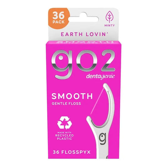 GO2 Dentagenie Smooth Flosspyx 36pk x 3 Multipack