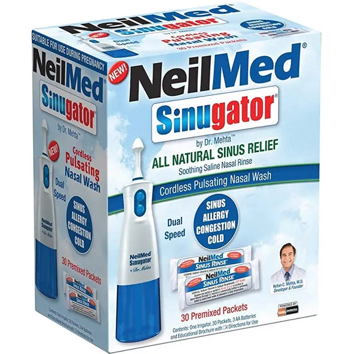 NeilMed Sinugator Pulsating Nasal Wash with 30 Premixed Sachets