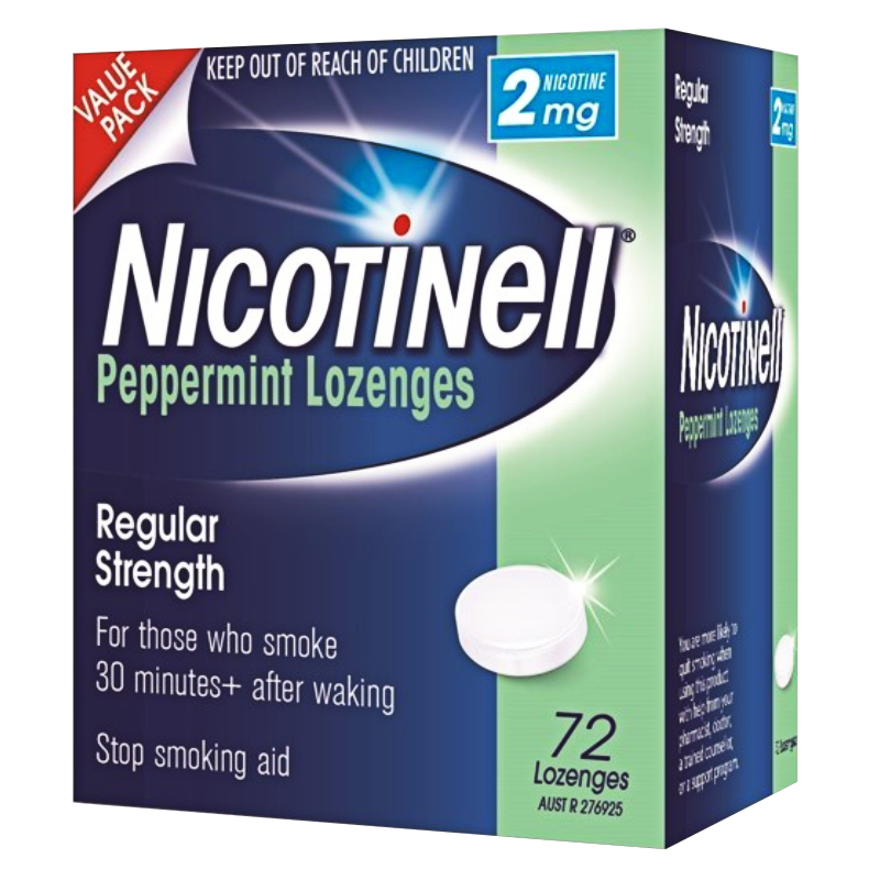 Nicotinell Regular Strength 2mg 72 Lozenges – Peppermint