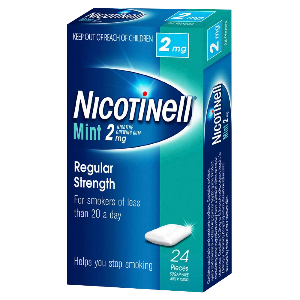 Nicotinell Chewing Gum Nicotine 2mg 24 Pieces – Mint