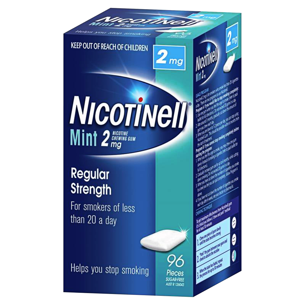 Nicotinell Chewing Gum Nicotine 2mg 96 Pieces – Mint