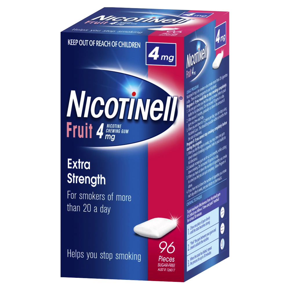 Nicotinell Chewing Gum Nicotine 4mg 96 Pieces – Fruit