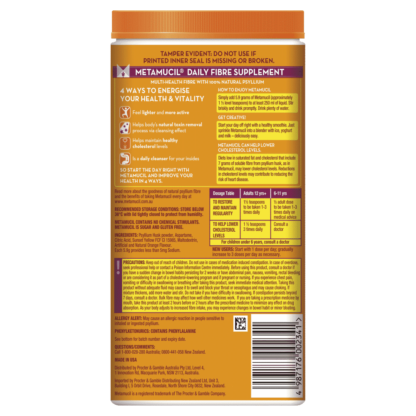 Metamucil Fibre Supplement 673g Powder (114 Doses) – Orange Smooth