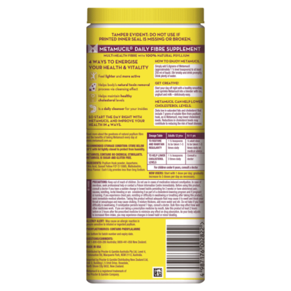Metamucil Fibre Supplement 425g (72 Doses) – Lemon Lime