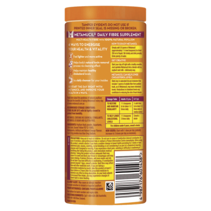 Metamucil Fibre Supplement 283g Powder (48 Doses) – Orange Smooths