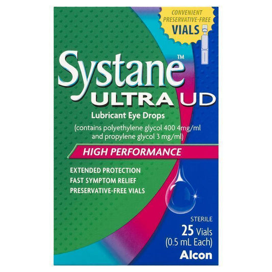 Systane Ultra Lubricant Eye Drops Preservative Free Unit Dose 25 x 0.5ml Vials