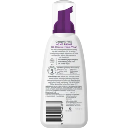 Cetaphil PRO Acne Prone Oil Control Foam Wash 236mL Pump