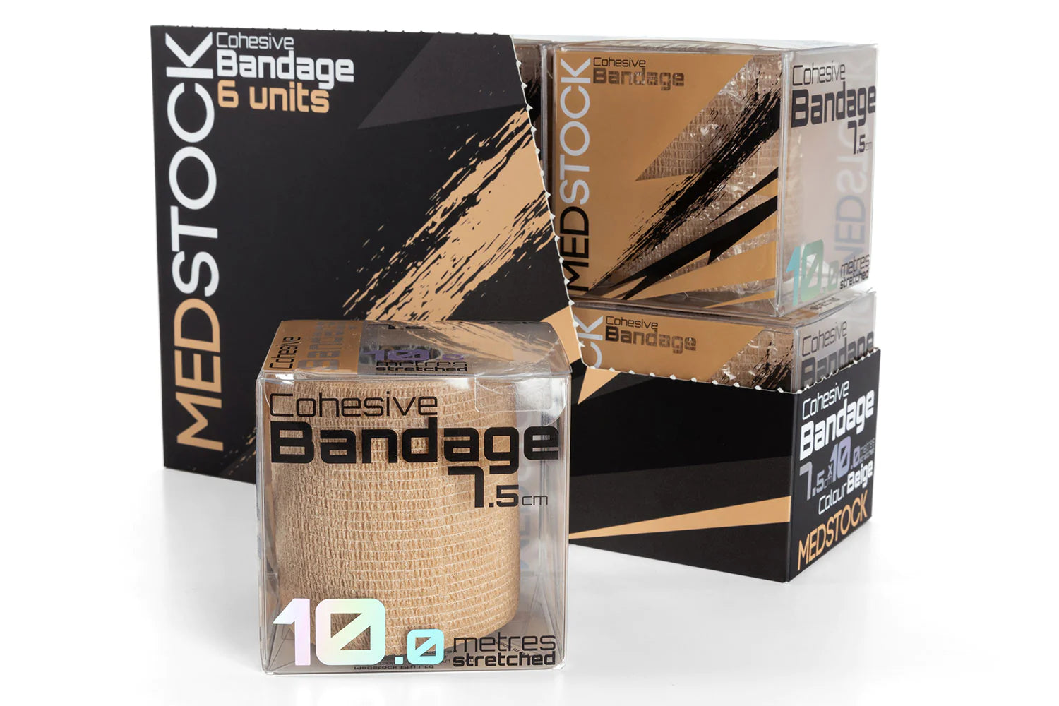 Medstock Cohesive Bandage Beige (Retail) -Box of 6