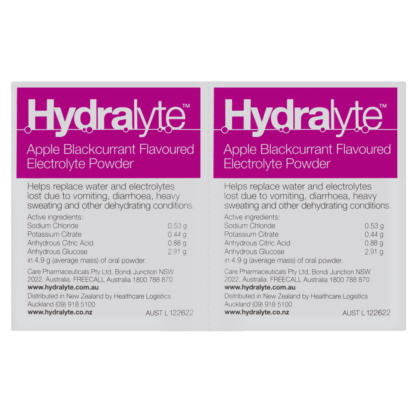 Hydralyte Electrolyte Powder 24 Sachets – Apple Blackcurrant