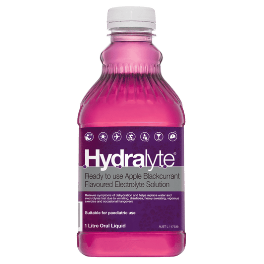 Hydralyte Electrolyte Solution 1 Litre – Apple Blackcurrant