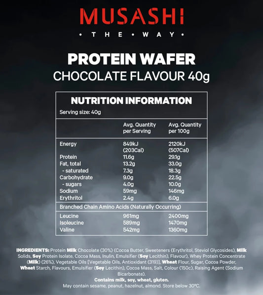 Musashi Protein Wafer 40g x 12 Bars
