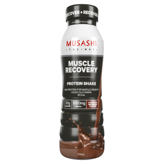 Musashi Muscle Recovery 6 x 375mL Protein Shakes Chocolate