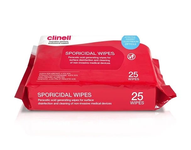 Clinell Sporocidal Wipes PKT 25