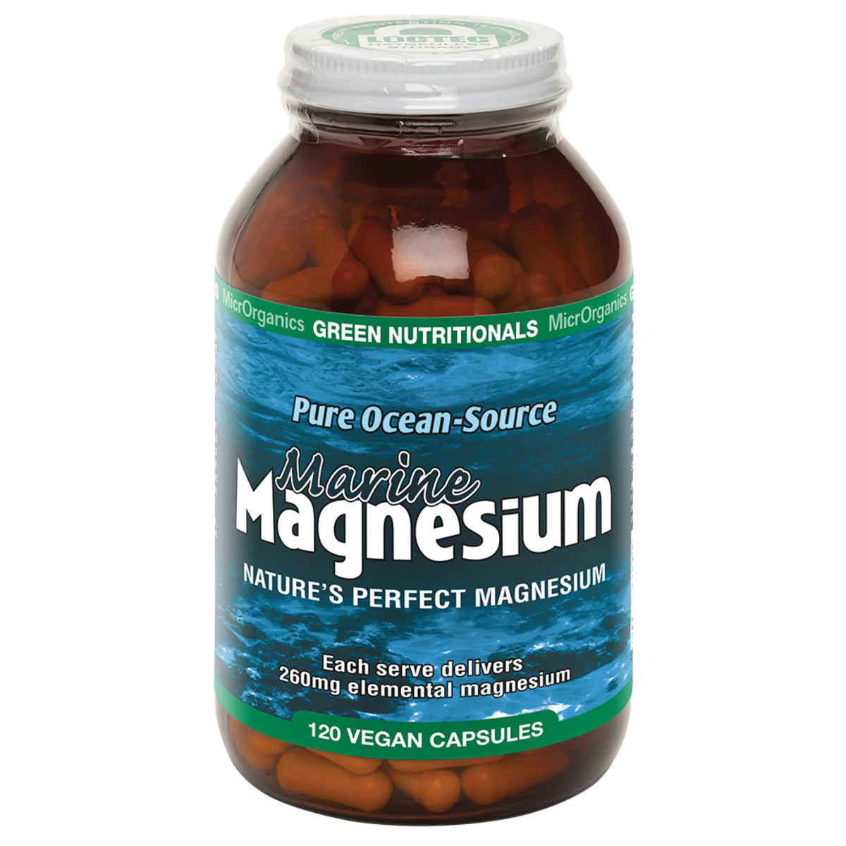 MicrOrganics Green Nutritionals Marine Magnesium 260mg 120 VegeCaps