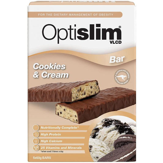 Optislim VLCD Bar Cookies and Cream Bars 5 Pack