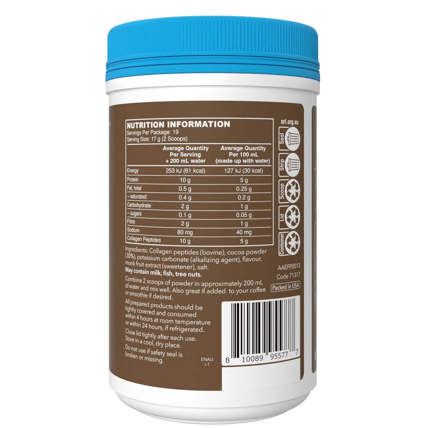 VITAL PROTEINS COLLAGEN PEPTIDES CHOCOLATE 329G