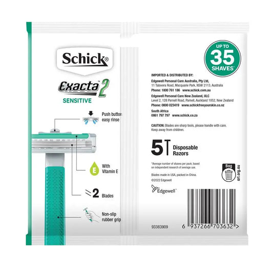 Schick Exacta2 Sensitive 5 Disposable Razors