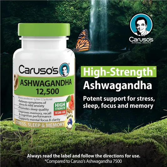 Caruso’s Ashwagandha 12,500 50 Tablets