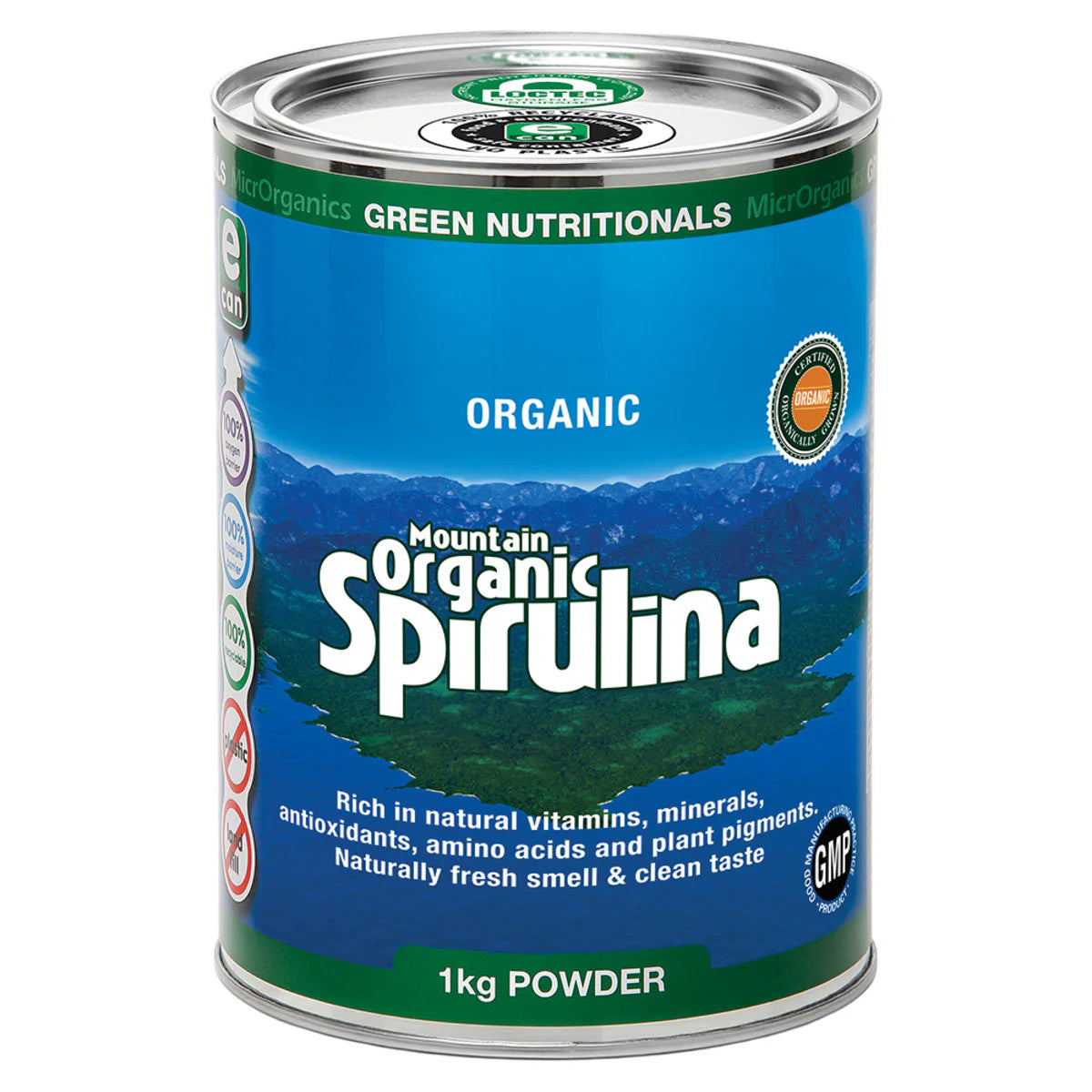 MicrOrganics Green Nutritionals Mountain Organic Spirulina Powder 1KG