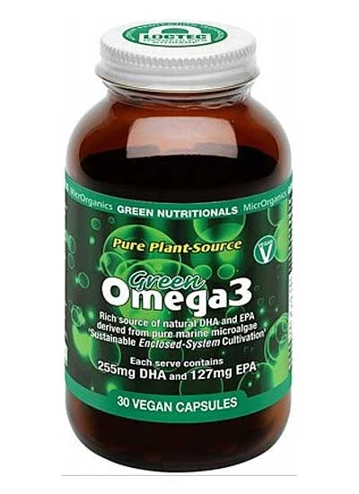 MicrOrganics Green Nutritionals Pure Plant-Source Green Omega3 30 Capsules