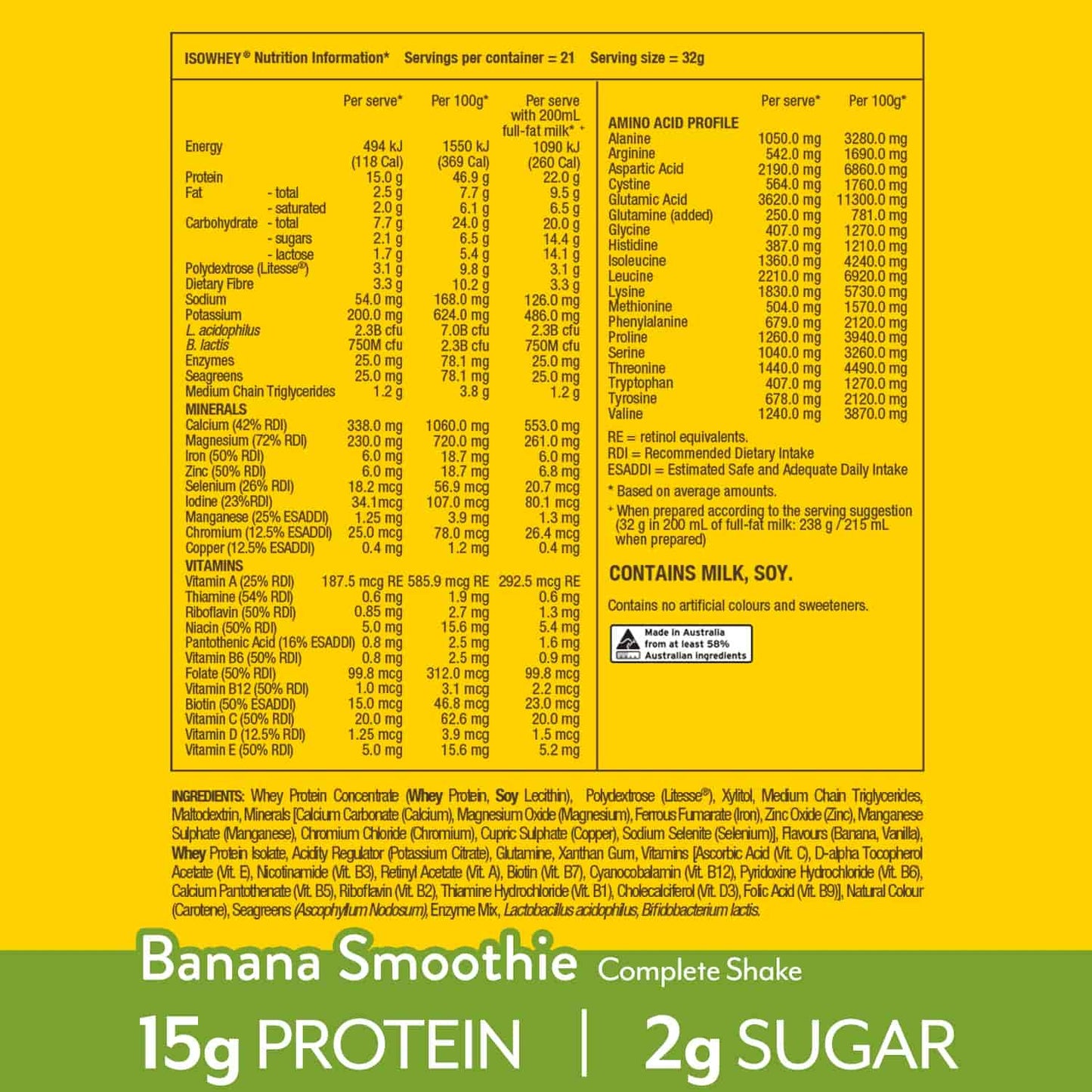 IsoWhey Complete Banana Smoothie 672g