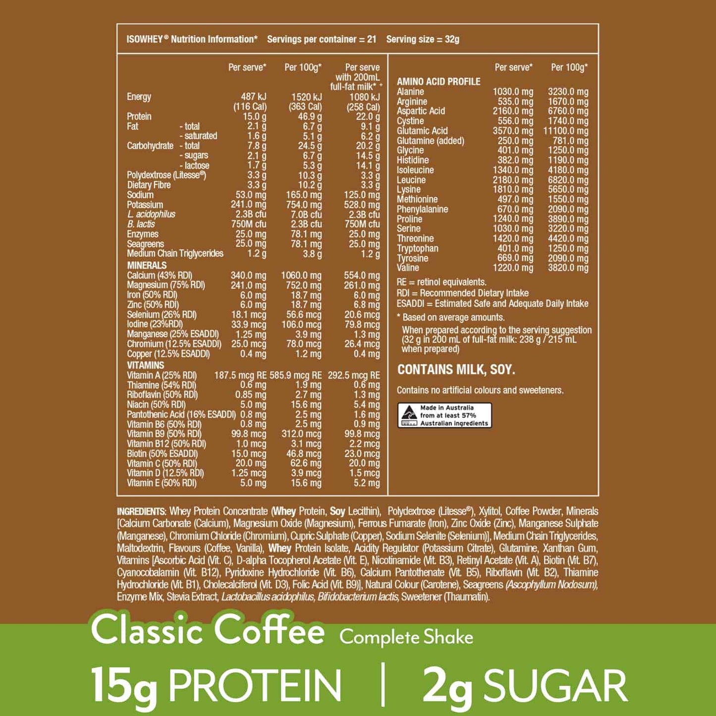 IsoWhey Complete Classic Coffee Shake 672g