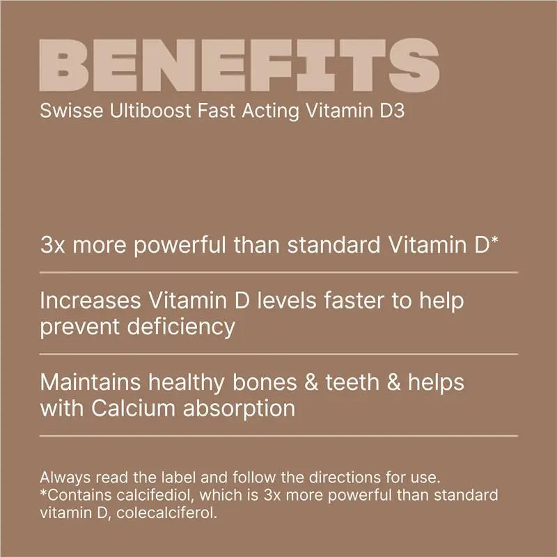Swisse Ultiboost Fast Acting Vitamin D3 90 Tablets