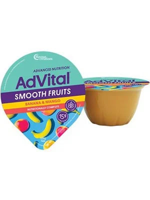 AdVital Banana and Mango Nutritionally Complete Smooth Fruits 120g,Box 12
