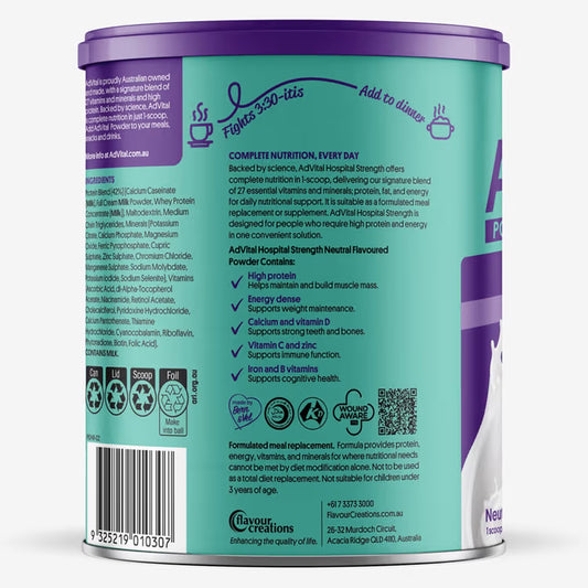 Advital Hospital Strength Meal Replacement Neutral Powder 728g