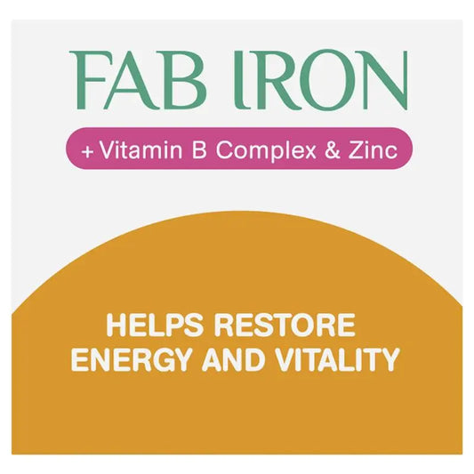 FAB Iron + Vitamin B Complex + Zinc 60 Capsules