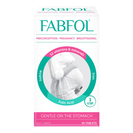 FAB FABFOL Pregnancy Vitamins & Minerals + Iodine 56 Tablets