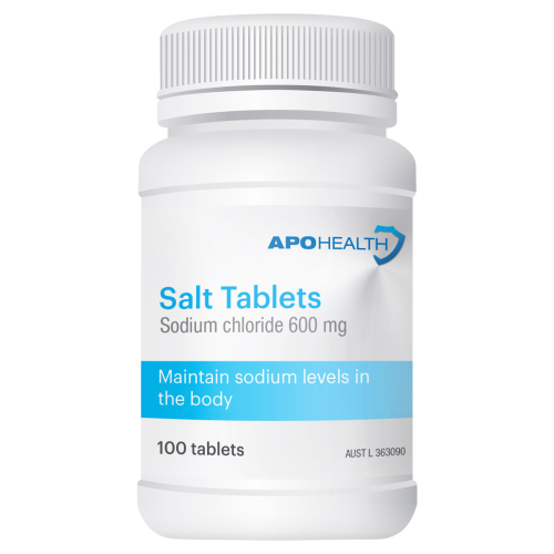 Apo Health Salt Tablets 600mg Bottle 100 Tablets