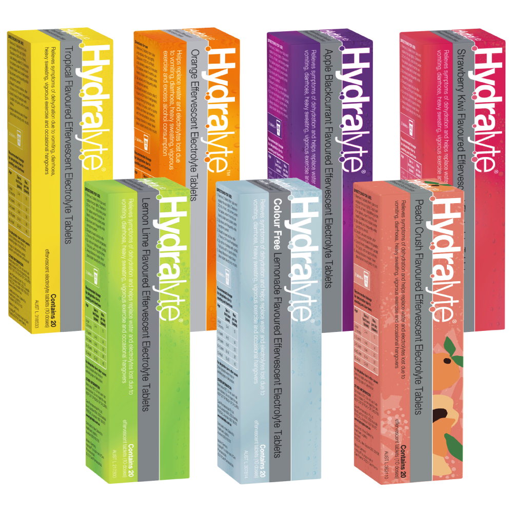 Hydralyte Effervescent Electrolyte 20 Tablets