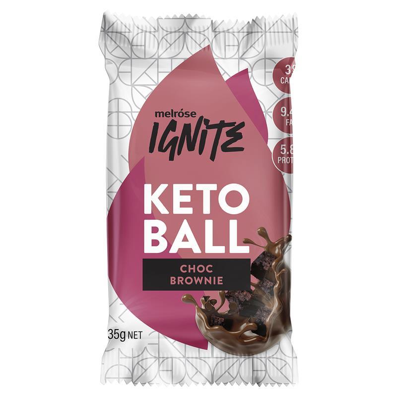 12 x Melrose Ignite Keto Ball Choc Brownie 35g