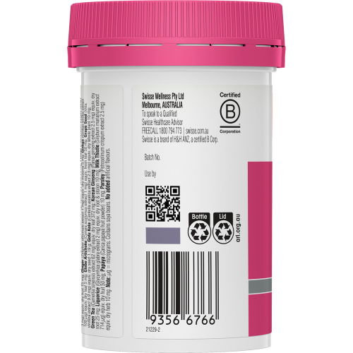 Swisse Women's Ultivite Multivitamin 60 Tablets Womens Health Stamina & Vitality