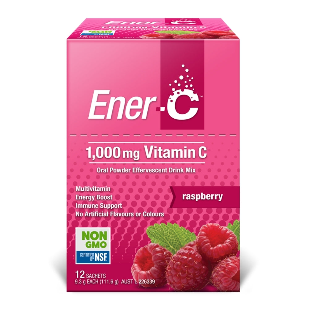 Ener-C Raspberry 12 Sachets – Multivitamin Drink Mix