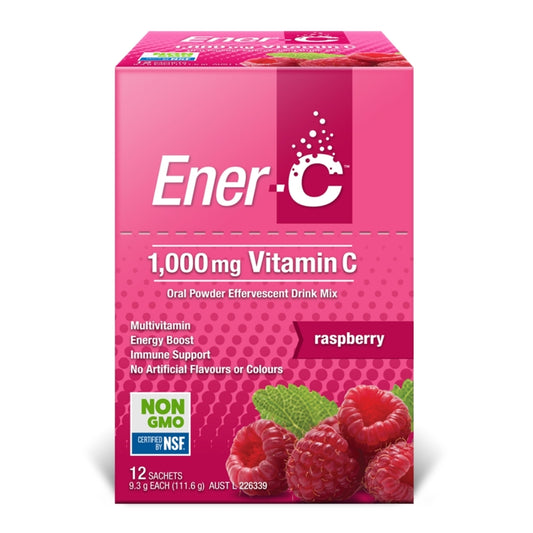 Ener-C Raspberry 12 Sachets – Multivitamin Drink Mix