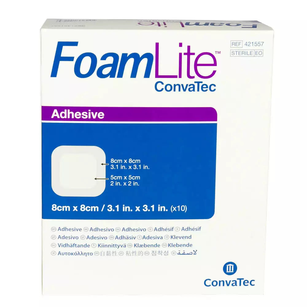 Aquacel Foam Lite 8Cmx8Cm Box 10