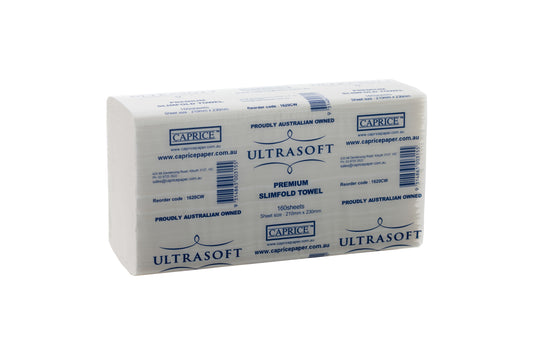 Ultrasoft Slimfold Interleaved Towel 23Cmx21Cm Ctn 20